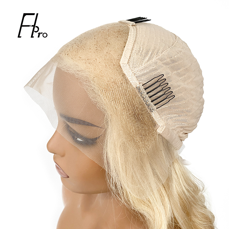 30Inch Blonde Hair Front Lace Wig 613# Body Wave Human Hair Wigs